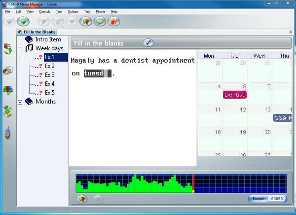 Fill in the blanks screen