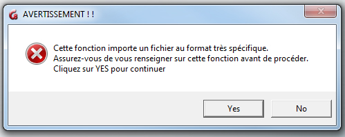Import Registration Menu Warning