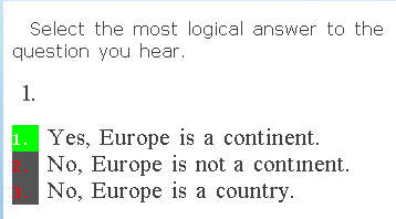 Corrected Multiple-Choice Display